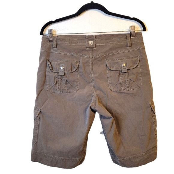 Kuhl Women's Dark Khaki Cargo Hiking Shorts Size 10 - Picture 2 of 5